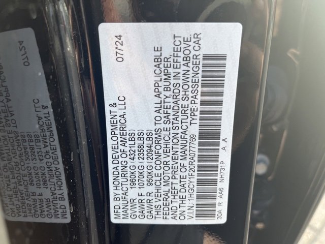 Certified 2024 Honda Accord LX image 30