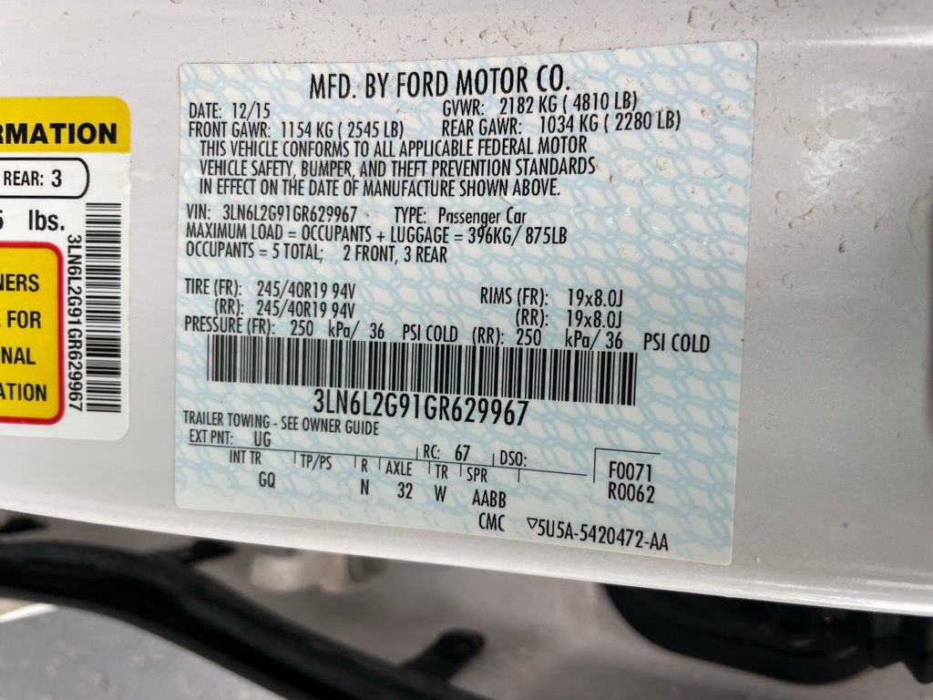 Used 2016 Lincoln MKZ w/ Equipment Group 300A Reserve image 44