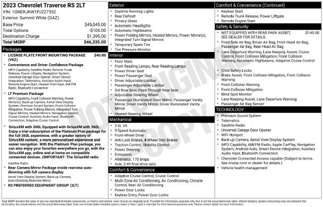 Used 2023 Chevrolet Traverse RS FWD image 12