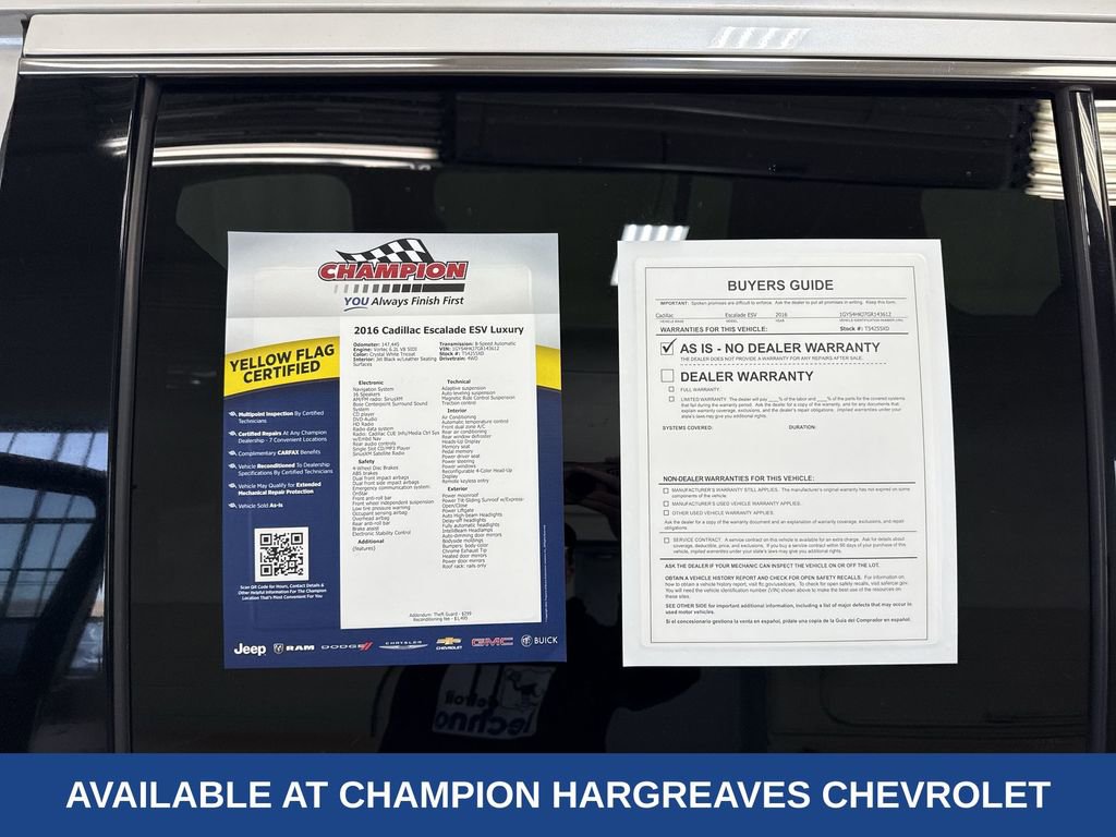 Used 2016 Cadillac Escalade ESV Luxury image 44