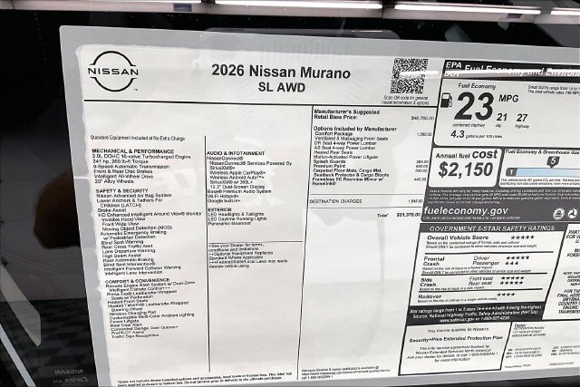 New 2026 Nissan Murano SL w/ Comfort Package AWD/4WD image 42