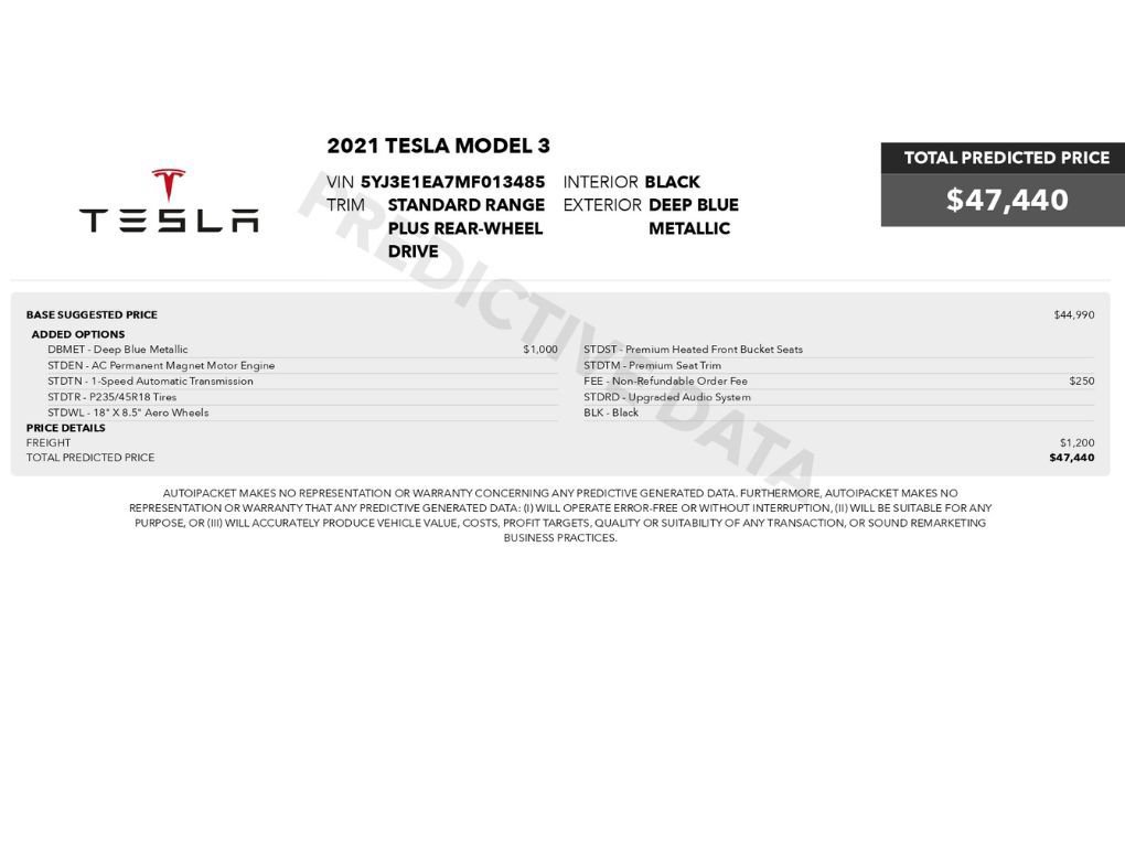 Used 2021 Tesla Model 3 Standard Range Plus RWD image 2