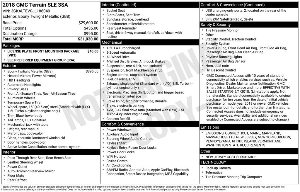 Used 2018 GMC Terrain SLE image 6