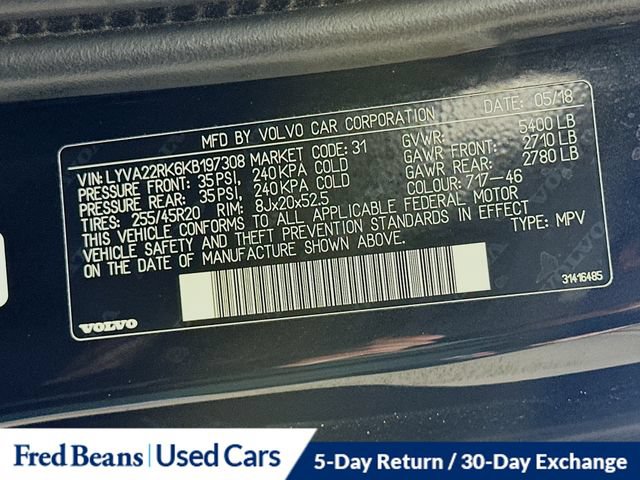 Used 2019 Volvo XC60 T6 Momentum w/ Multimedia Package AWD/4WD image 40