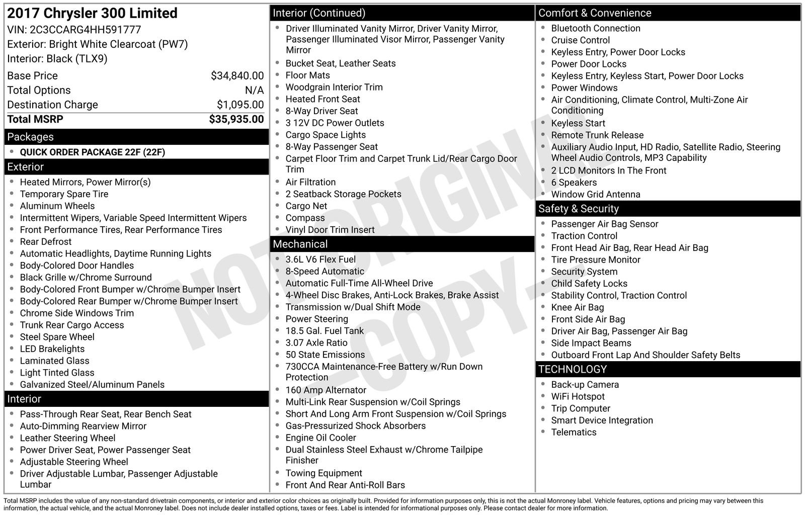Used 2017 Chrysler 300 Limited AWD/4WD image 1
