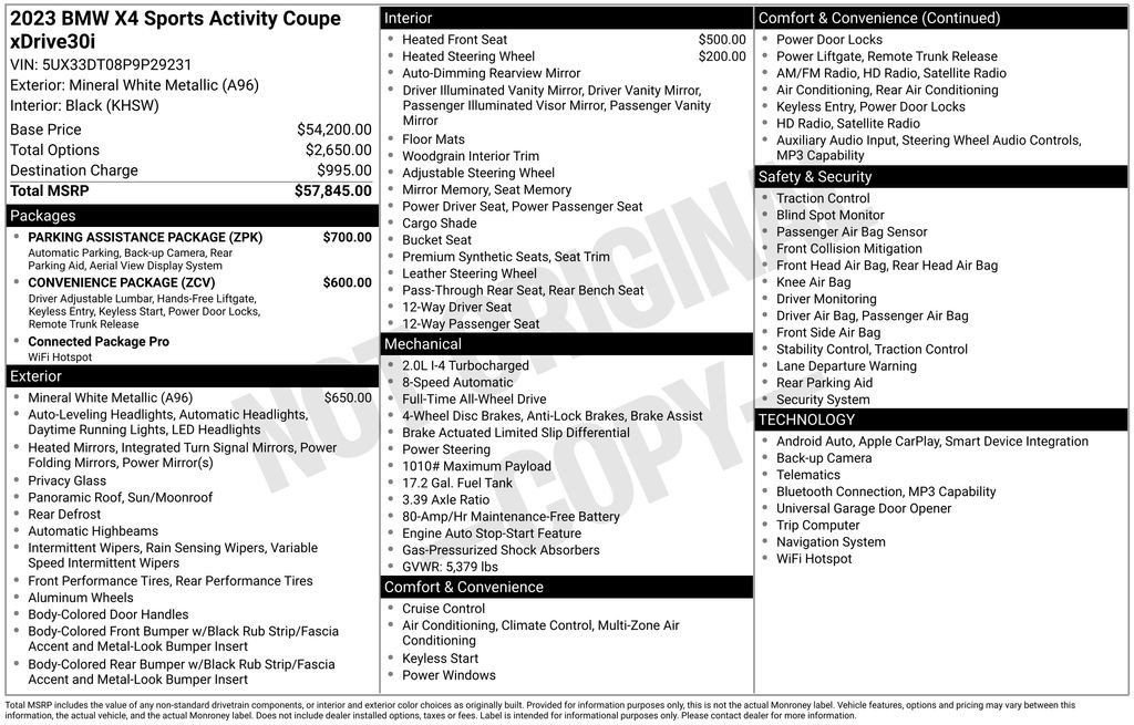 Used 2023 BMW X4 xDrive30i image 38