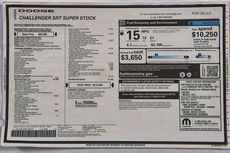 Used 2023 Dodge Challenger SRT Super Stock RWD image 41