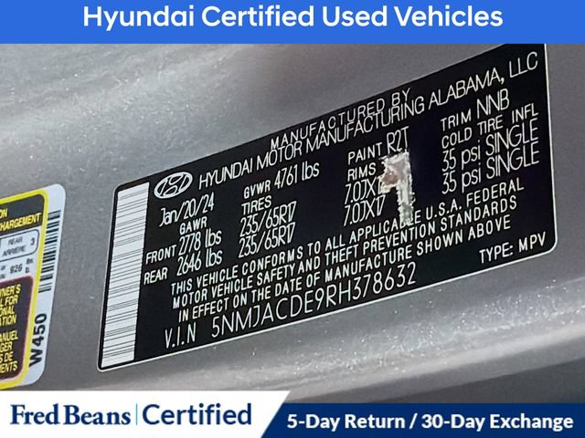 Certified 2024 Hyundai Tucson SE AWD/4WD image 32