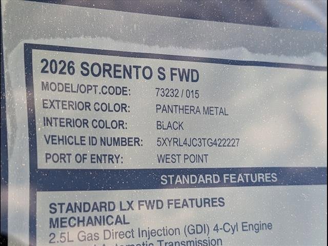 New 2026 Kia Sorento S image 14