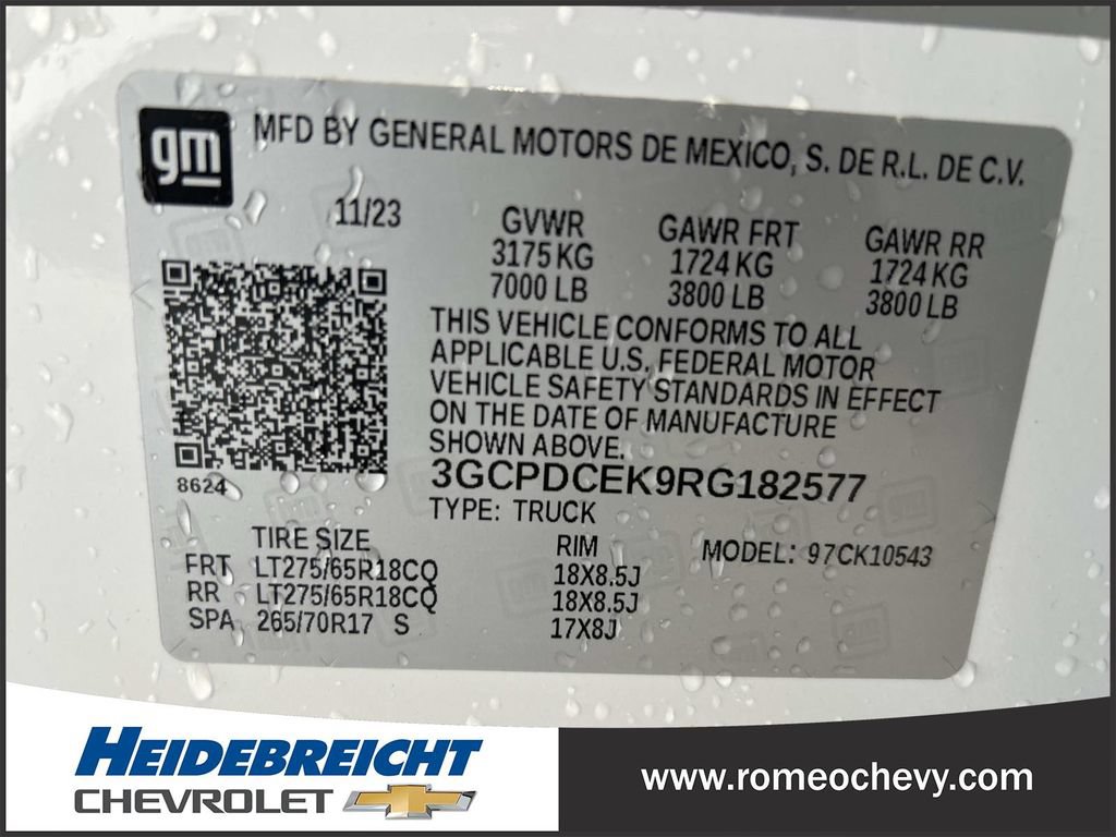 Certified 2024 Chevrolet Silverado 1500 Custom Trail Boss AWD/4WD image 8