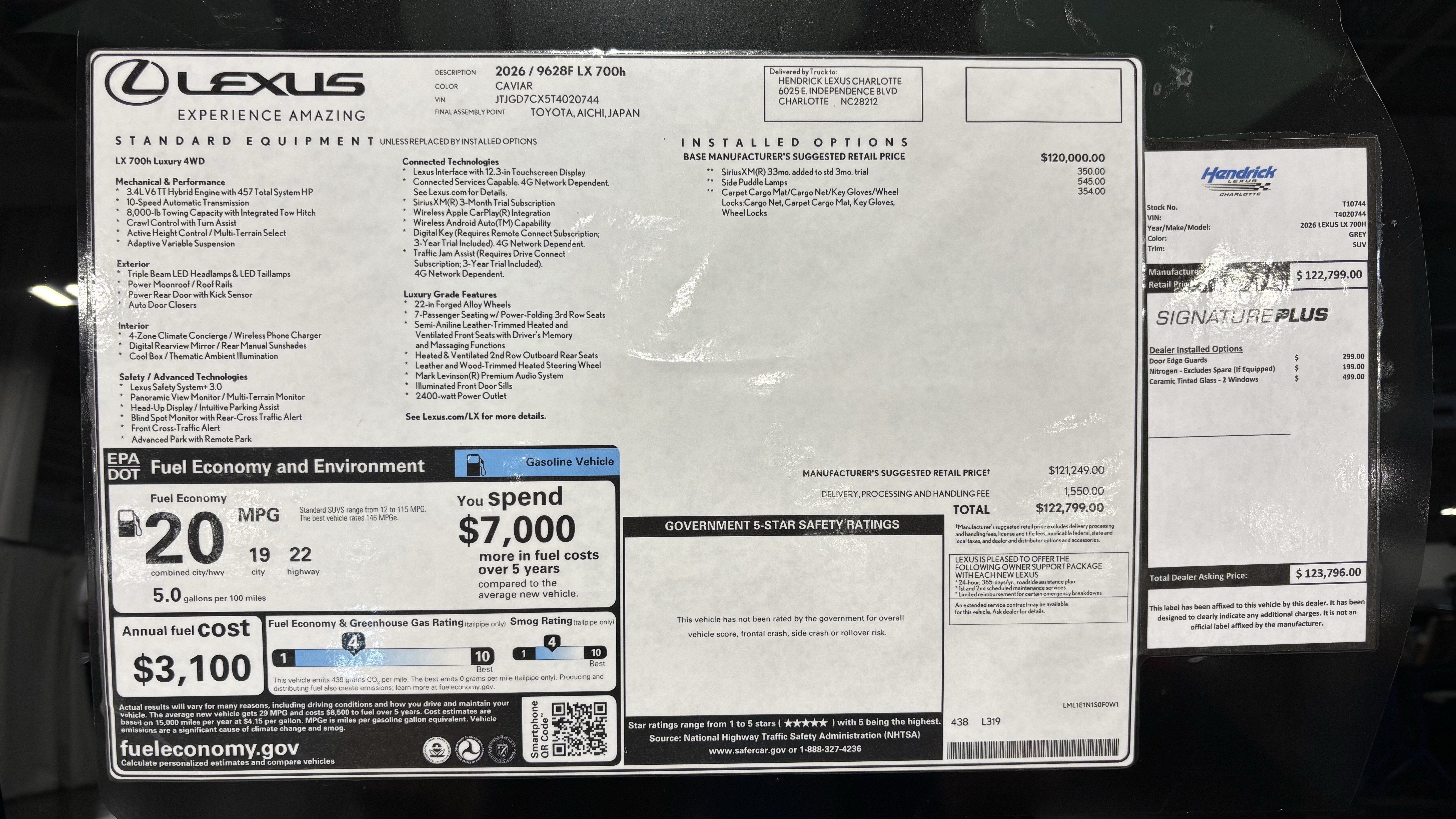 New 2026 Lexus LX 700h Luxury w/ Accessory Package (Z1) AWD/4WD image 45