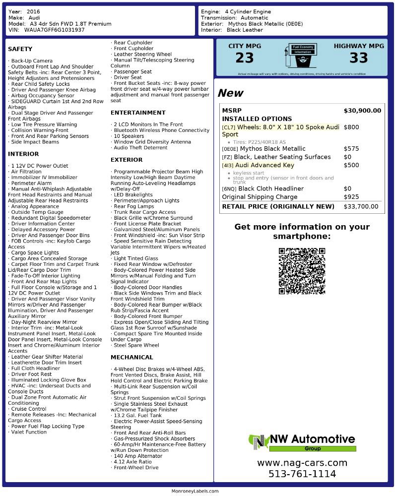 Used 2016 Audi A3 1.8T Premium image 2