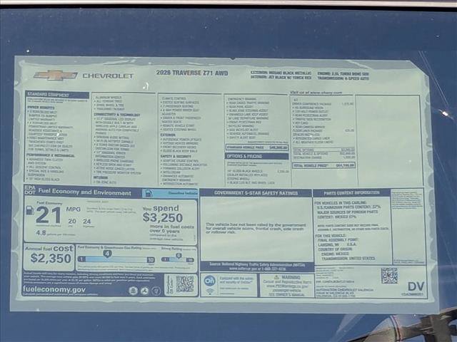 New 2026 Chevrolet Traverse Z71 w/ Driver Confidence Package image 18