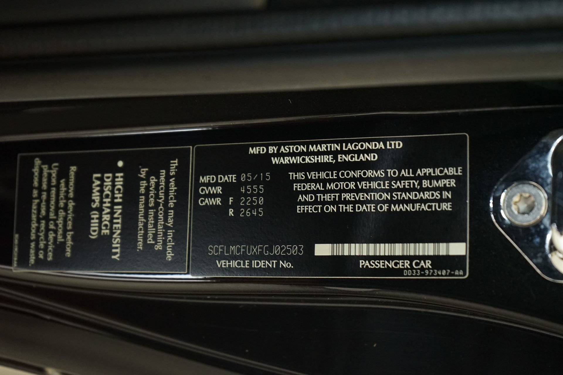 Used 2015 Aston Martin Vanquish Coupe RWD image 31