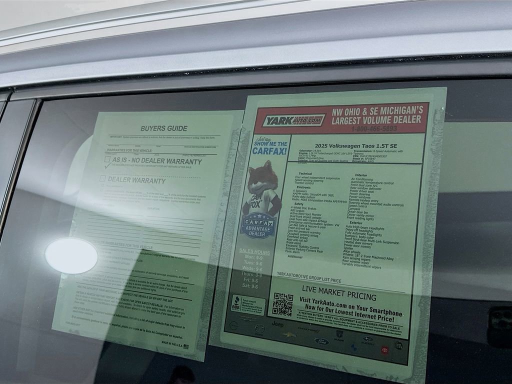 Used 2025 Volkswagen Taos SE image 13