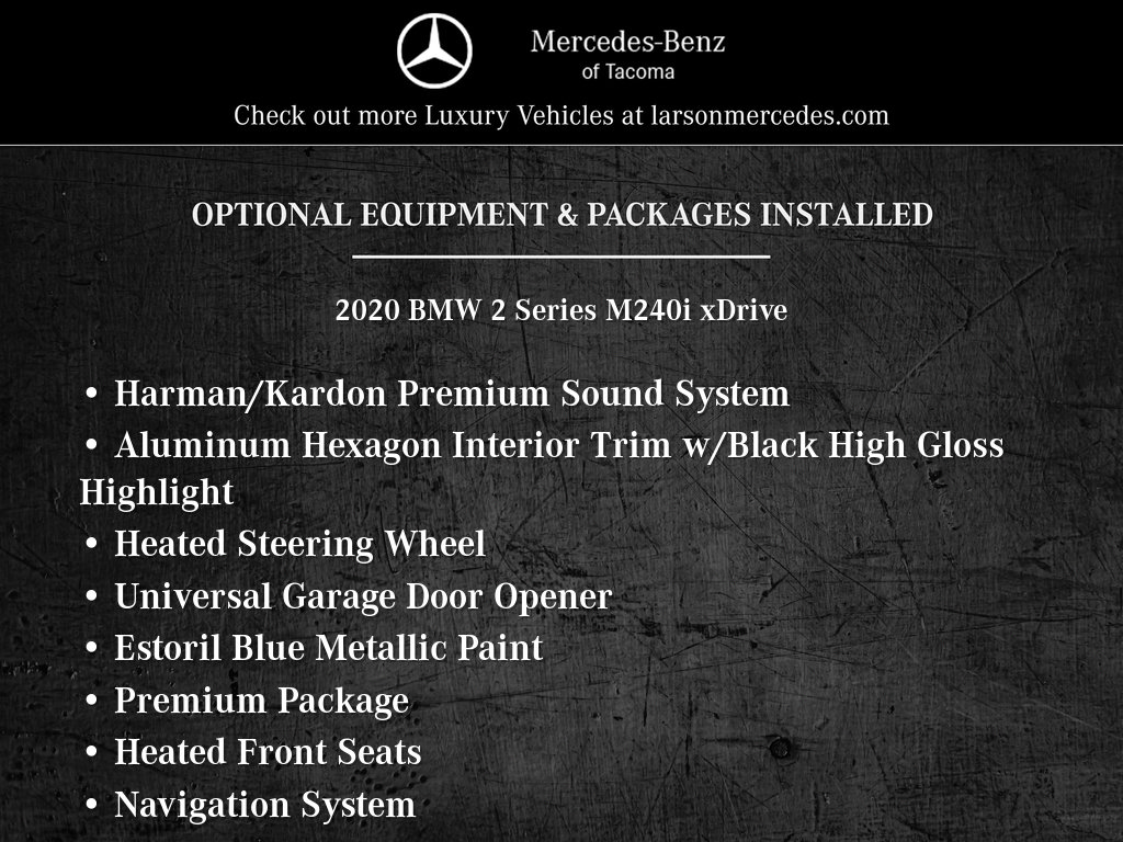Used 2020 BMW M240i xDrive Convertible w/ Premium Package AWD/4WD image 2