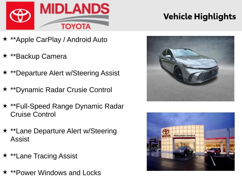 Used 2025 Toyota Camry SE w/ Convenience Package FWD image 2