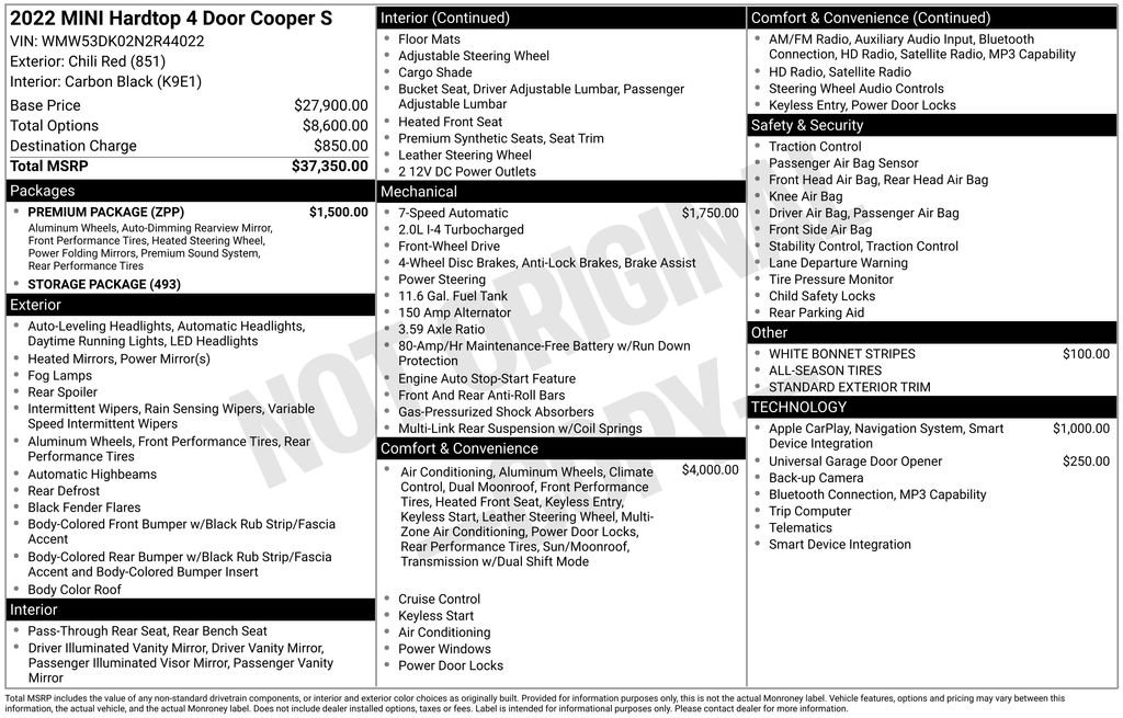 Used 2022 MINI Cooper S w/ Premium Package FWD image 3