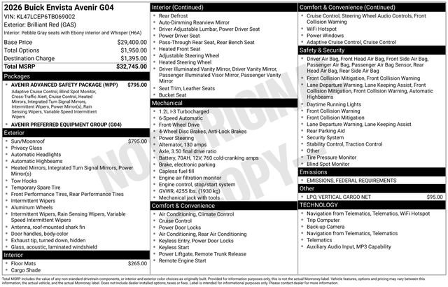 New 2026 Buick Envista Avenir image 25
