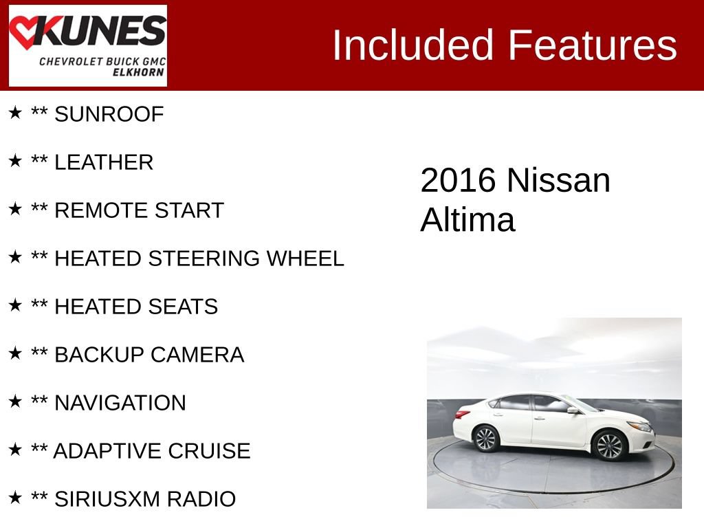Used 2016 Nissan Altima 2.5 SL w/ 2.5 Technology Package FWD image 2