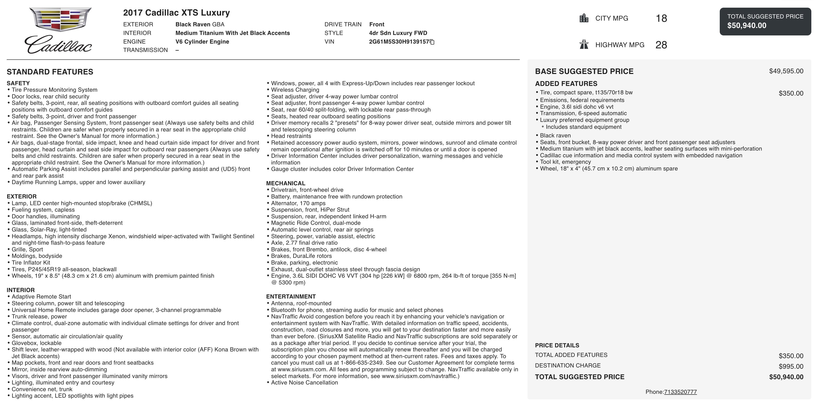 Used 2017 Cadillac XTS Luxury image 2