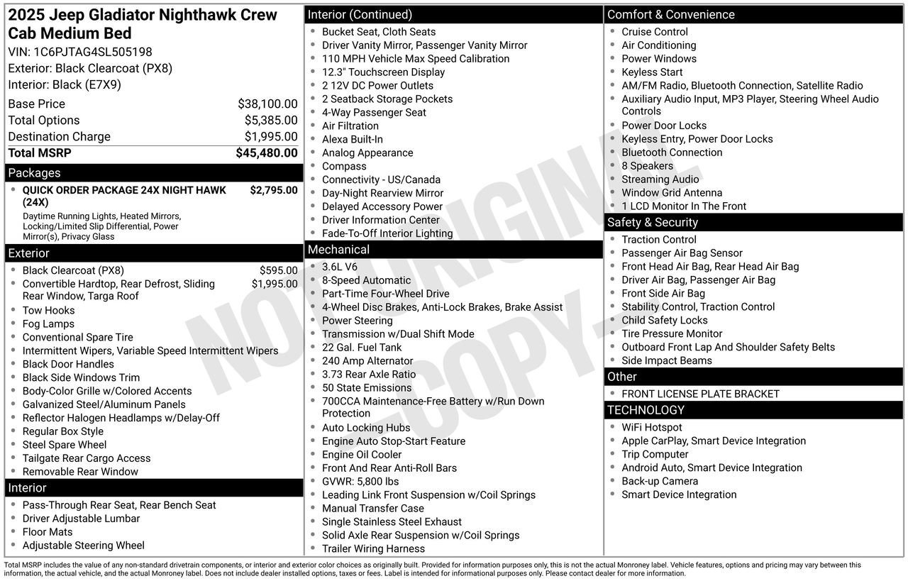 Used 2025 Jeep Gladiator Sport image 40