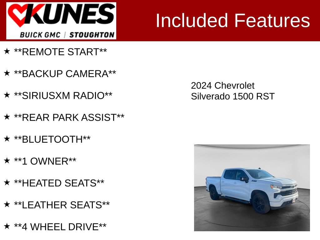 Used 2024 Chevrolet Silverado 1500 RST w/ RST All Star Premium Package AWD/4WD image 2