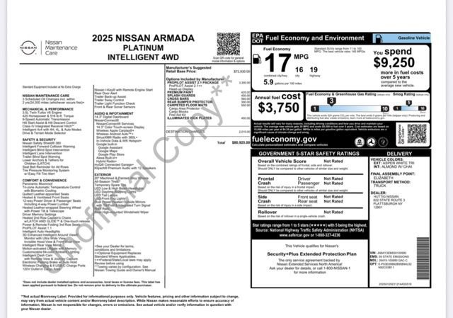 Used 2025 Nissan Armada Platinum AWD/4WD image 21