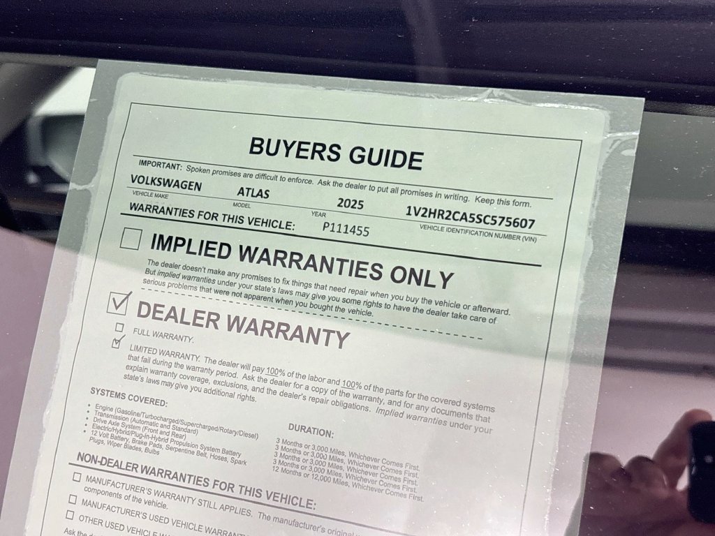 Certified 2025 Volkswagen Atlas SE AWD/4WD image 25