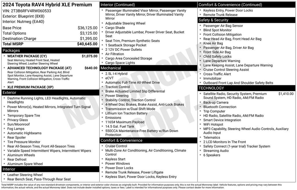 Used 2024 Toyota RAV4 XLE Premium w/ Weather Package AWD/4WD image 17
