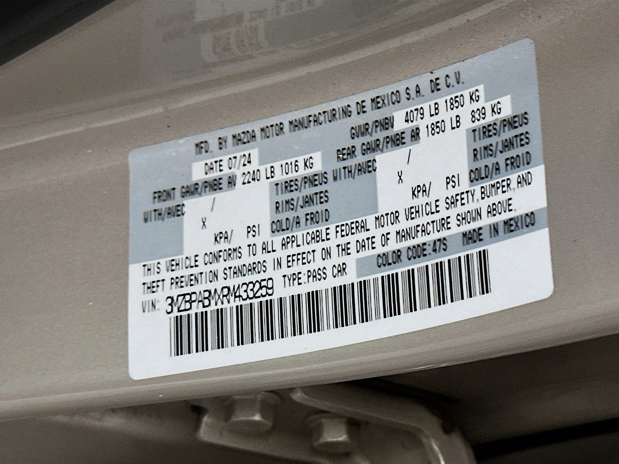 Used 2024 MAZDA MAZDA3 s image 12