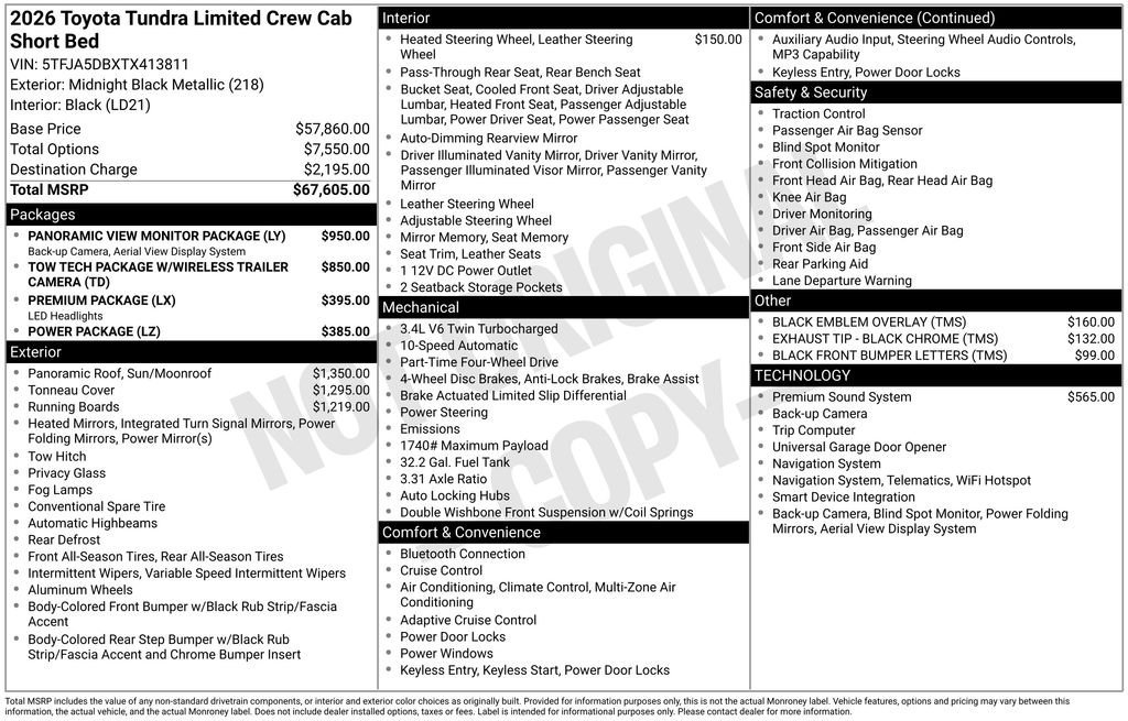 New 2026 Toyota Tundra Limited AWD/4WD image 7