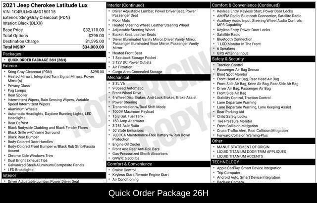 Used 2021 Jeep Cherokee Latitude Lux image 2