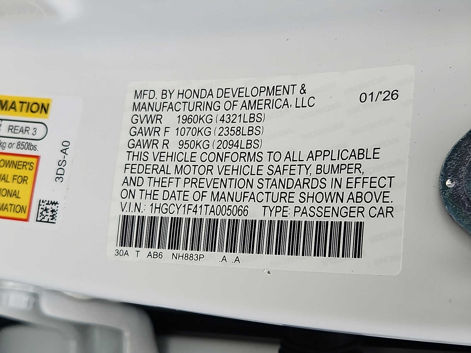 Certified 2026 Honda Accord SE image 27