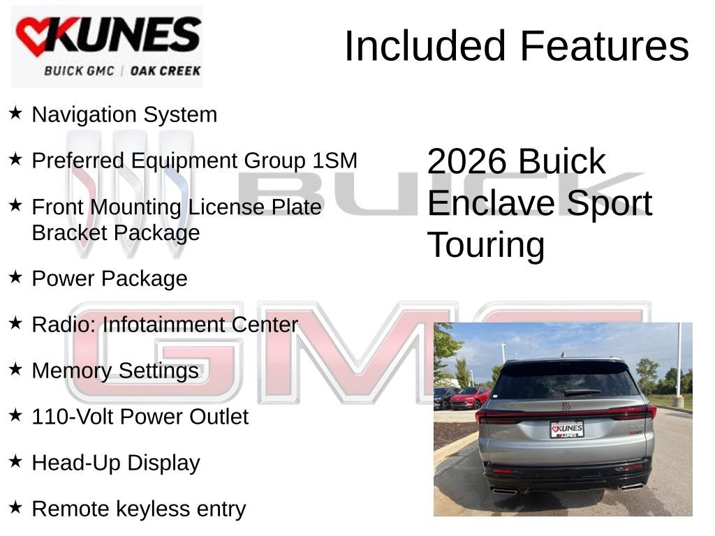 New 2026 Buick Enclave Sport Touring w/ Power Package image 2