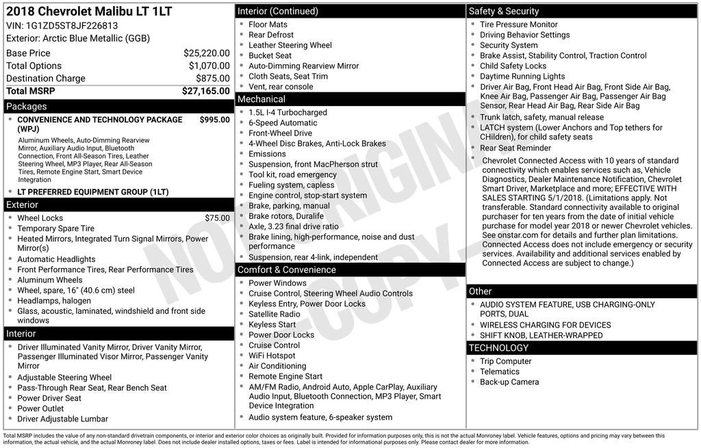 Used 2018 Chevrolet Malibu LT image 5