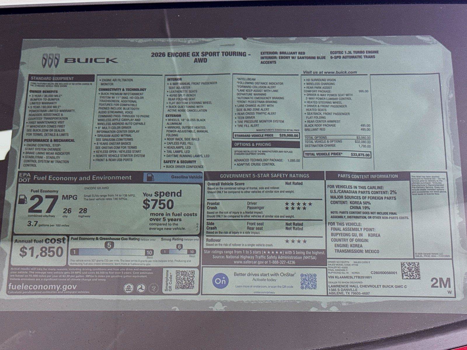 New 2026 Buick Encore GX Sport Touring w/ Advanced Technology Package AWD/4WD image 19