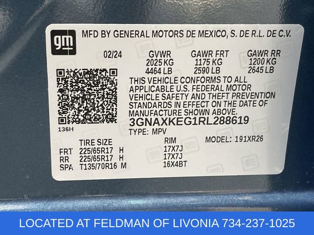 Certified 2024 Chevrolet Equinox LT w/ LPO, Floor Liner Package FWD image 32