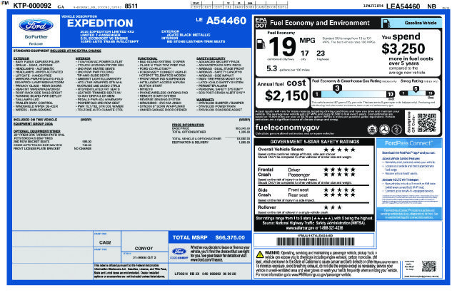 Certified 2020 Ford Expedition Limited RWD image 6