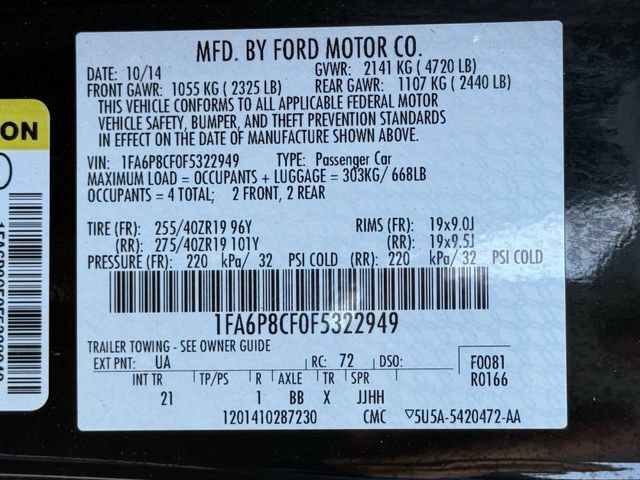 Used 2015 Ford Mustang GT w/ GT Performance Package RWD image 29