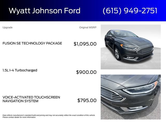 Used 2017 Ford Fusion SE w/ Fusion SE Technology Package FWD image 5