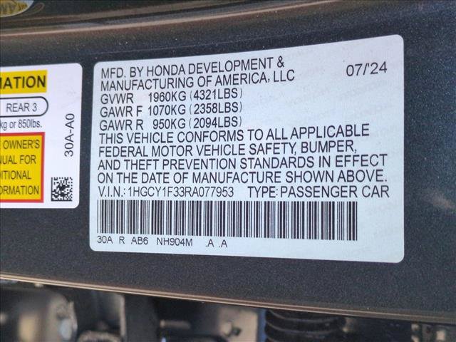 Used 2024 Honda Accord EX image 14