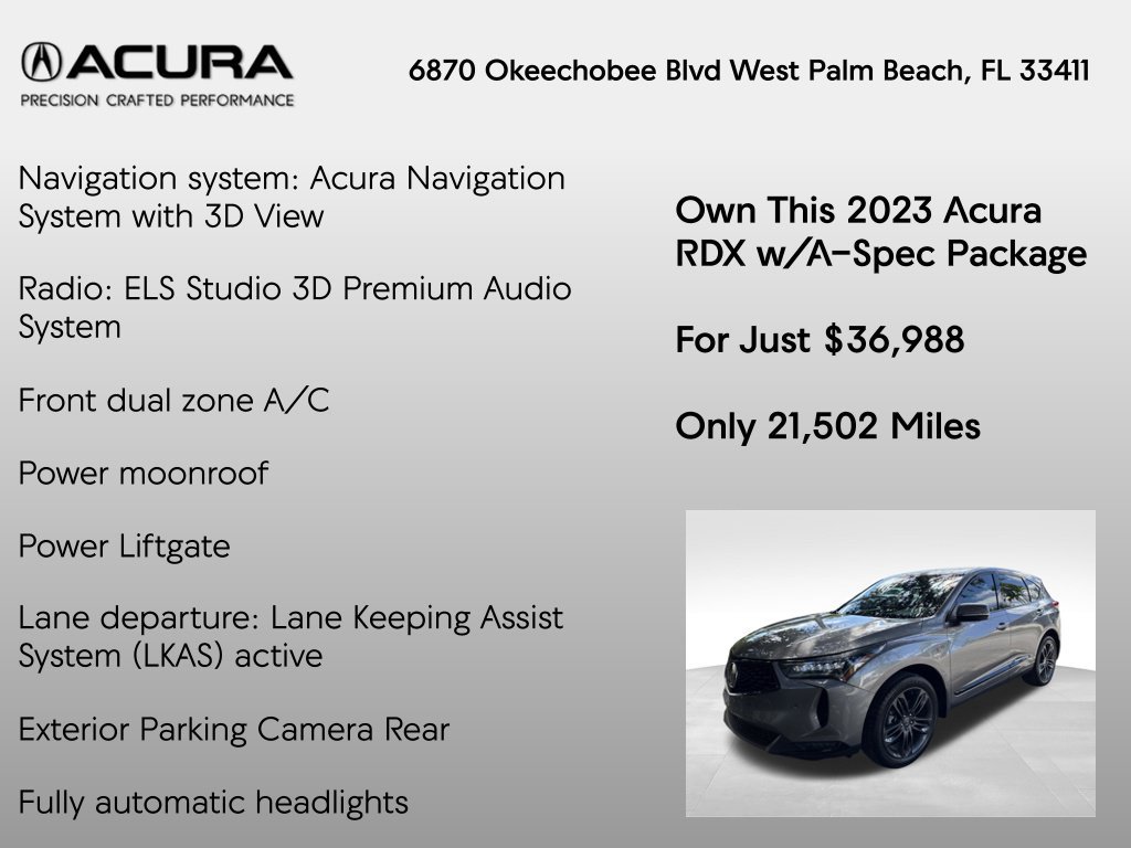Certified 2023 Acura RDX w/ Advance Package AWD/4WD image 14