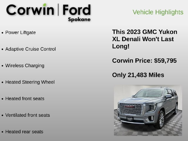 Used 2023 GMC Yukon XL Denali w/ Advanced Technology Package AWD/4WD image 12
