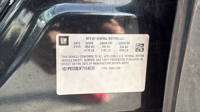 Used 2015 Chevrolet Cruze LT w/ Sun, Sound and Sport Package image 29