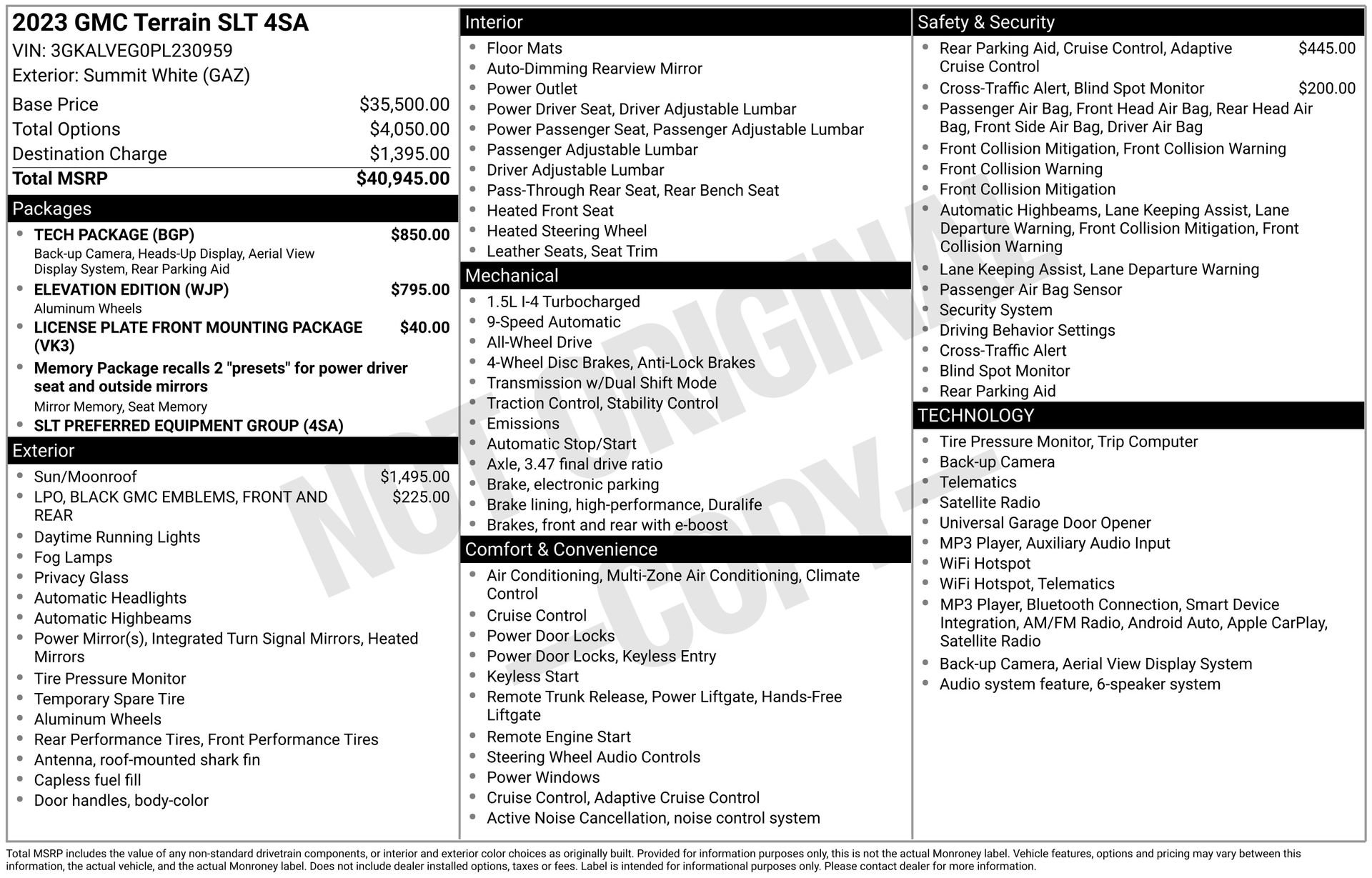 Certified 2023 GMC Terrain SLT w/ Tech Package AWD/4WD image 4