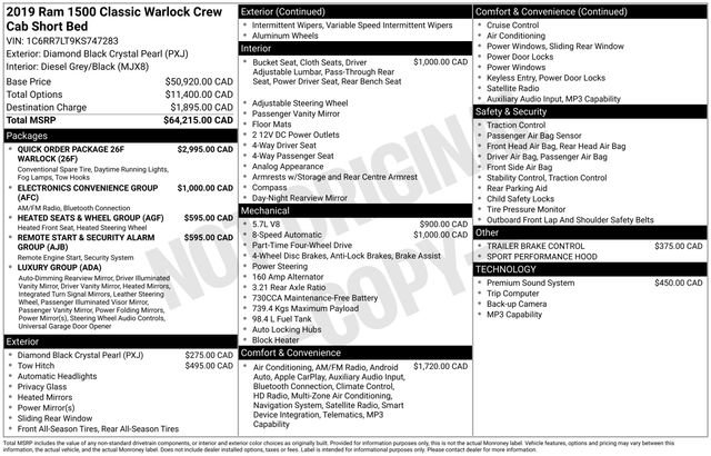 Used 2019 RAM 1500 Classic Warlock AWD/4WD image 4