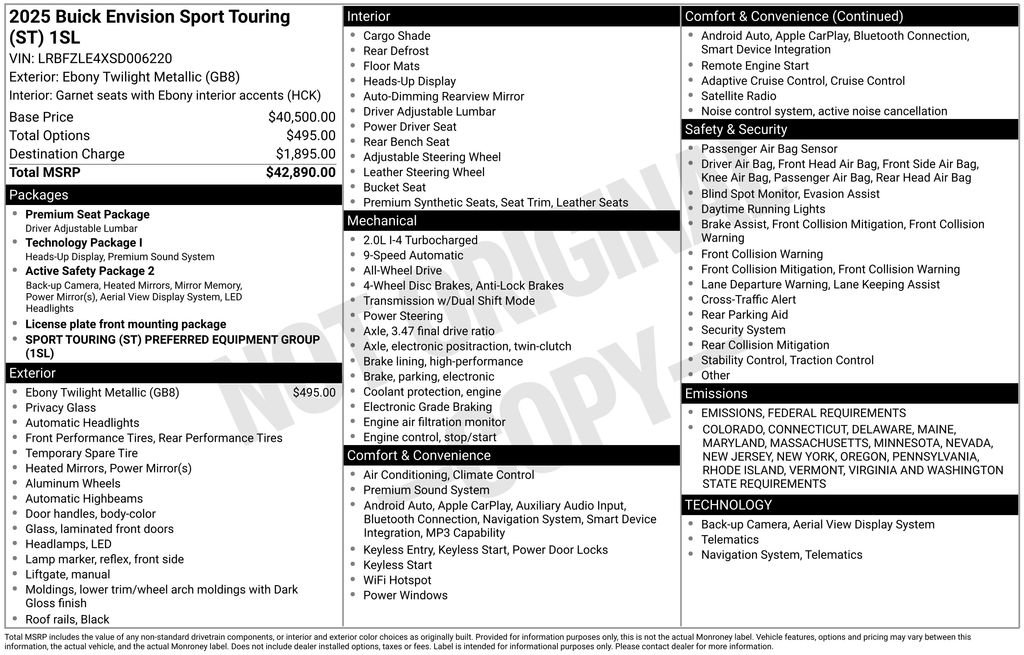 New 2025 Buick Envision Sport Touring image 6