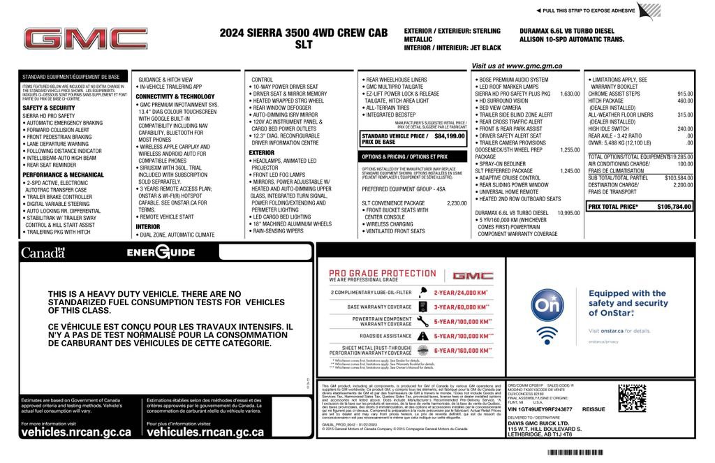 Used 2024 GMC Sierra 3500 SLT w/ SLT Convenience Package image 4