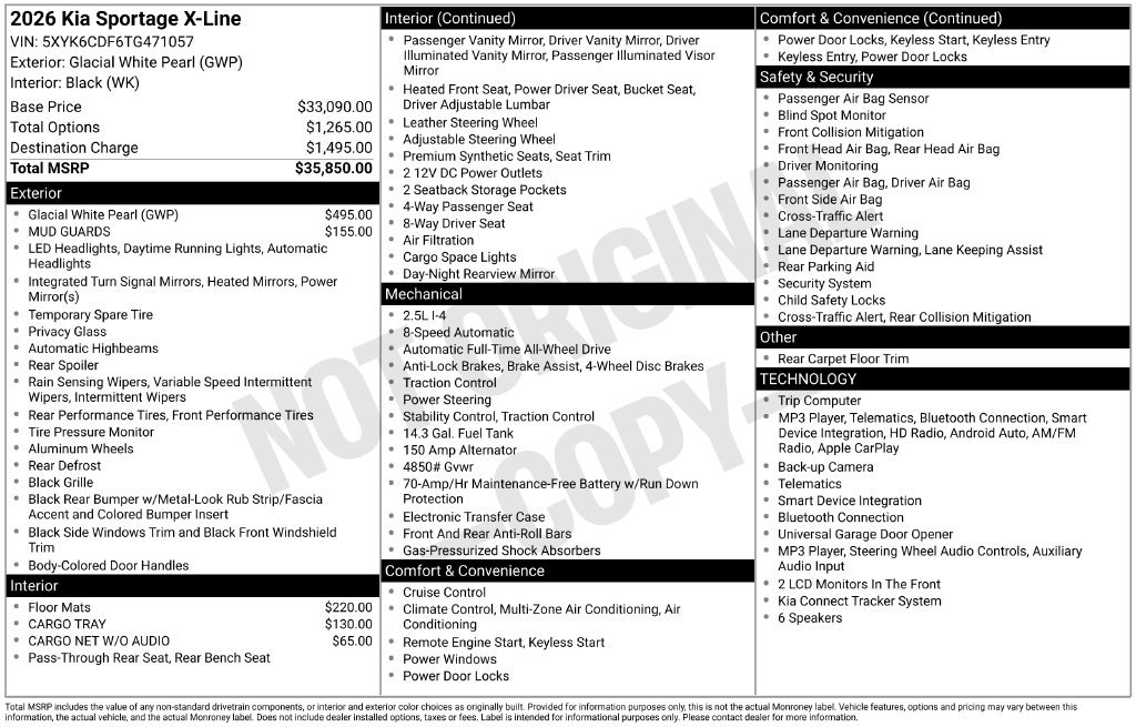 New 2026 Kia Sportage X-Line AWD/4WD image 11